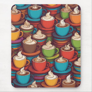 Tapis De Souris Motif de tasses colorées