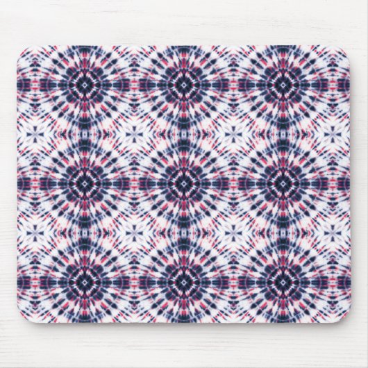 Tapis De Souris Motif de teinture bleu et rouge (Devant)