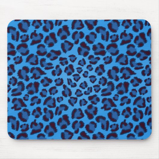 Tapis De Souris motif de texture de léopard bleu (Devant)