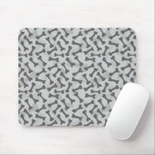 Tapis De Souris Motif de texture d'os à fond gris (Avec souris)