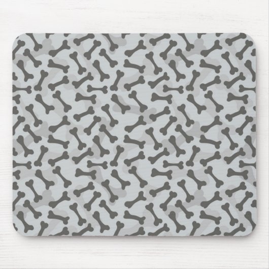 Tapis De Souris Motif de texture d'os à fond gris (Devant)