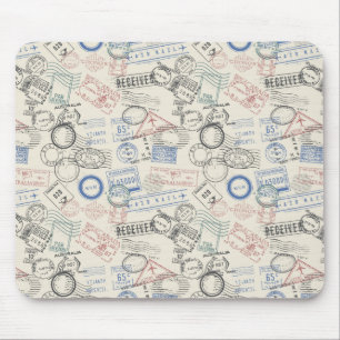 Tapis De Souris Motif de timbres-poste du monde