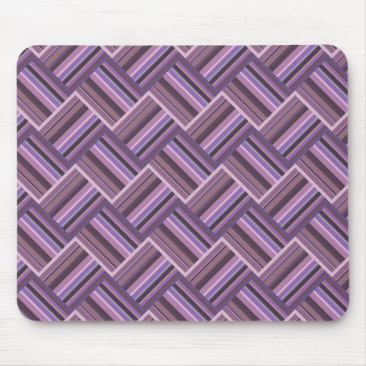 Tapis De Souris Motif de tissage diagonale rayures mauve (Devant)