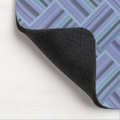 Tapis De Souris Motif de tissage en diagonale gris bleu (Coin)