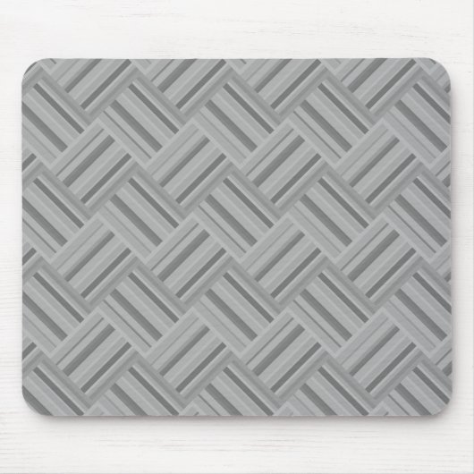 Tapis De Souris Motif de tissage en diagonale rayures grises (Devant)