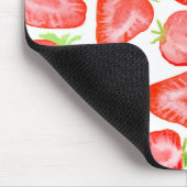 Tapis De Souris Motif de tranches de fraise d'aquarelle (Coin)