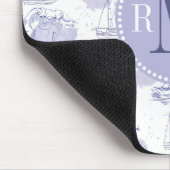 Tapis De Souris Motif de vagues et de bateaux d'aquarelle (Coin)