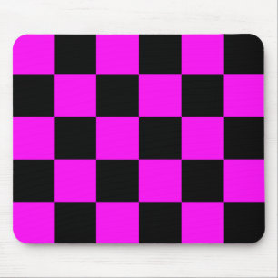 Tapis De Souris Motif de vérification À damiers violet noir