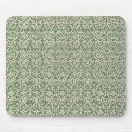 Tapis De Souris Motif de vert de damassé (Devant)