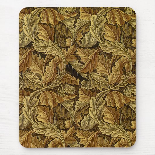 Tapis De Souris Motif de William Morris de feuille d'automne (Devant)