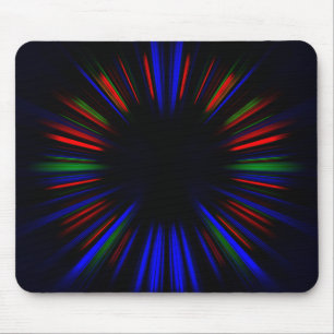 Tapis De Souris Motif d'éclatement bleu et rouge