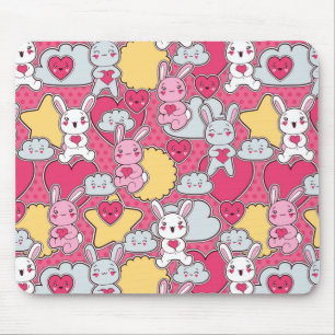 Tapis De Souris Motif d'enfant de Kawaii avec des griffonnages