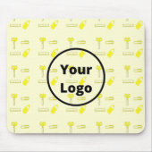 Tapis De Souris Motif d'entreprise de papeterie jaune (Devant)