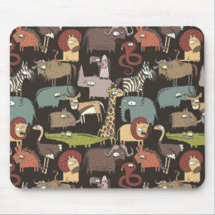 Tapis De Souris Motif des animaux africains