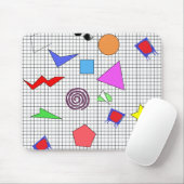 Tapis De Souris motif des années 1980 (Avec souris)