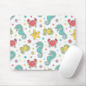 Tapis De Souris motif des créatures de mer (Avec souris)