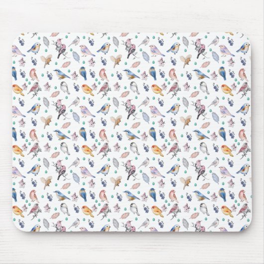 Tapis De Souris Motif des oiseaux de printemps (Devant)