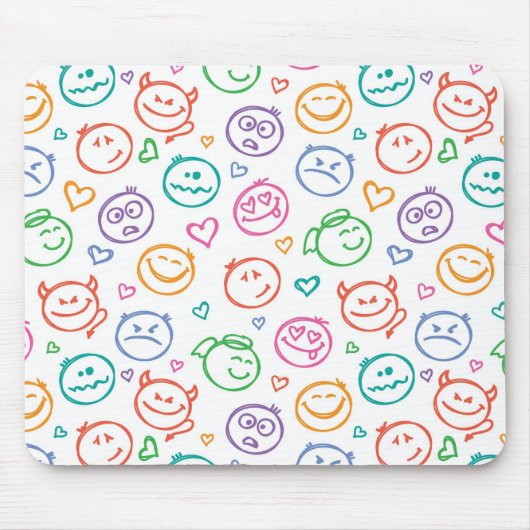 Tapis De Souris motif des sourires (Devant)