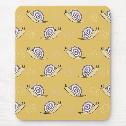 Tapis De Souris Motif d'escargots et de torrents illustrés (Devant)
