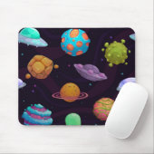Tapis De Souris Motif d'espace (Avec souris)