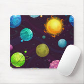 Tapis De Souris Motif d'espace (Avec souris)