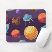 Tapis De Souris Motif d'espace (Avec souris)
