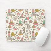 Tapis De Souris Motif D'Été Amusant Avec Navires (Avec souris)
