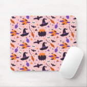 Tapis De Souris Motif d'Halloween mou et rose (Avec souris)