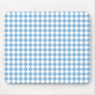 Tapis De Souris Motif diamant à carreaux bleu blanc