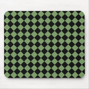 Tapis De Souris Motif diamant à carreaux vert et noir