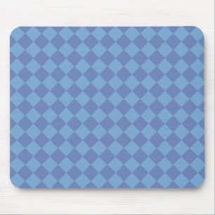 Tapis De Souris Motif diamant damier bleu
