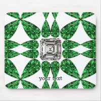 Motif diamant en forme de poire verte