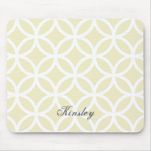 Tapis De Souris Motif Diamant Jaune Personnalisé Mousepad