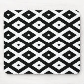 Tapis De Souris Motif diamant noir et blanc (Devant)