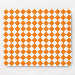 Tapis De Souris Motif diamant Orange White Checker
