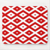 Tapis De Souris Motif diamant rouge et blanc (Devant)
