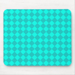 Tapis De Souris Motif diamant turquoise Checker