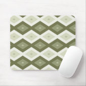 Tapis De Souris Motif diamant vert olive (Avec souris)