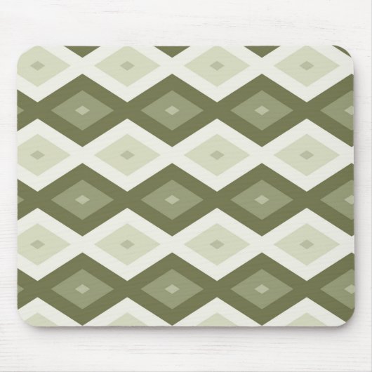 Tapis De Souris Motif diamant vert olive (Devant)