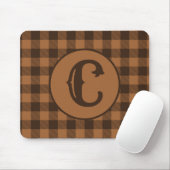 Tapis De Souris Motif d'impression Cosy Brown Plaid Buffalo (Avec souris)