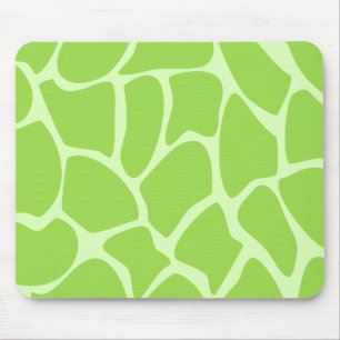 Tapis De Souris Motif d'impression de girafe en vert de chaux