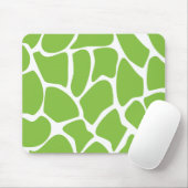 Tapis De Souris Motif d'impression de girafe. Vert de safari (Avec souris)