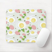 Tapis De Souris Motif d'oeufs et de saucisse (Avec souris)