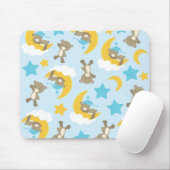Tapis De Souris Motif D'Ours, Mignonnes Ours, Nounours, Étoiles (Avec souris)