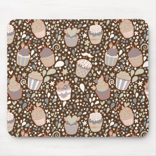 Tapis De Souris Motif doux fait de petits gâteaux savoureux (Devant)