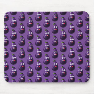 Tapis De Souris Motif drôle pourpre d'aubergine de bande dessinée