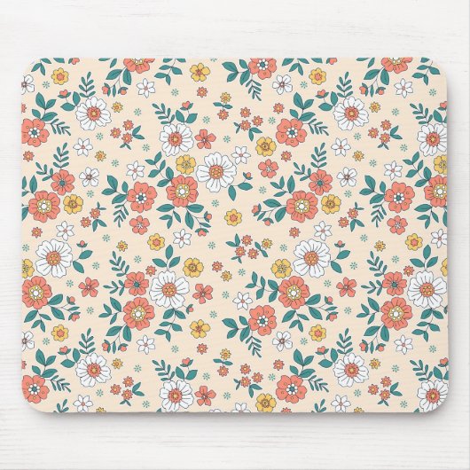 Tapis De Souris Motif du jardin de fleurs de corail (Devant)