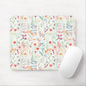 Tapis De Souris Motif du jardin de fleurs Pastel (Avec souris)