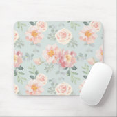 Tapis De Souris Motif du jardin rose Rose Rose Pastel (Avec souris)