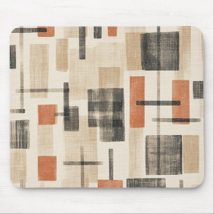 Tapis De Souris Motif écossais abstrait du milieu du siècle